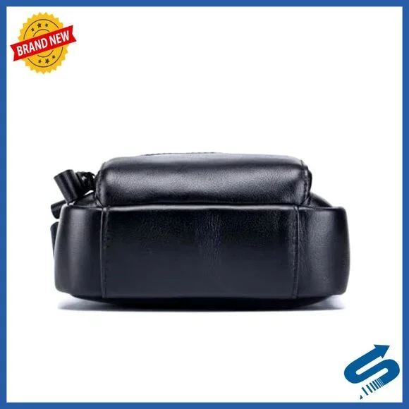 Genuine Leather Crossbody Bag with Multiple Pockets for Everyday Carry